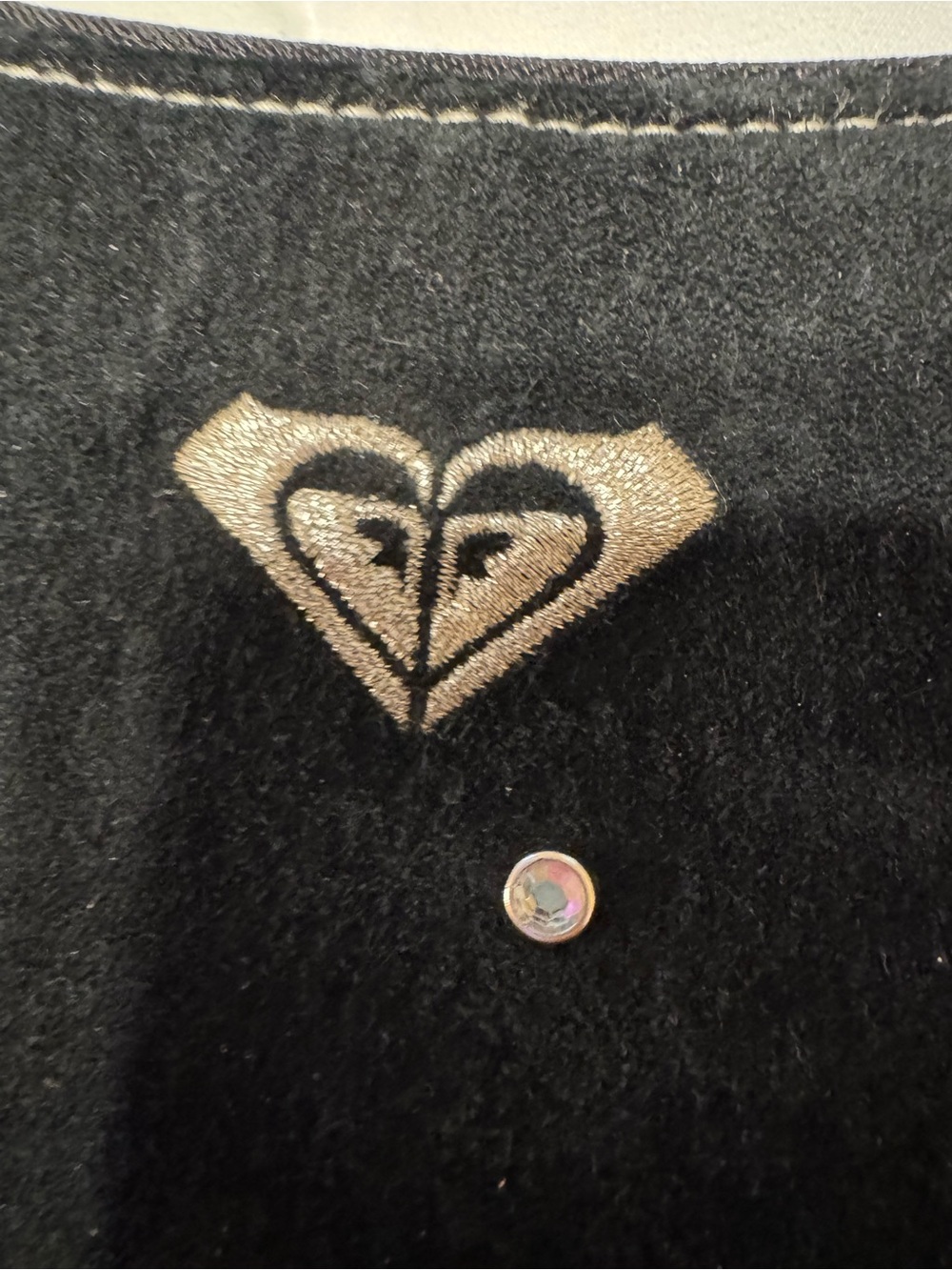 Vintage Roxy Black Rhinestone Shoulder Bag - Picture 12 of 13